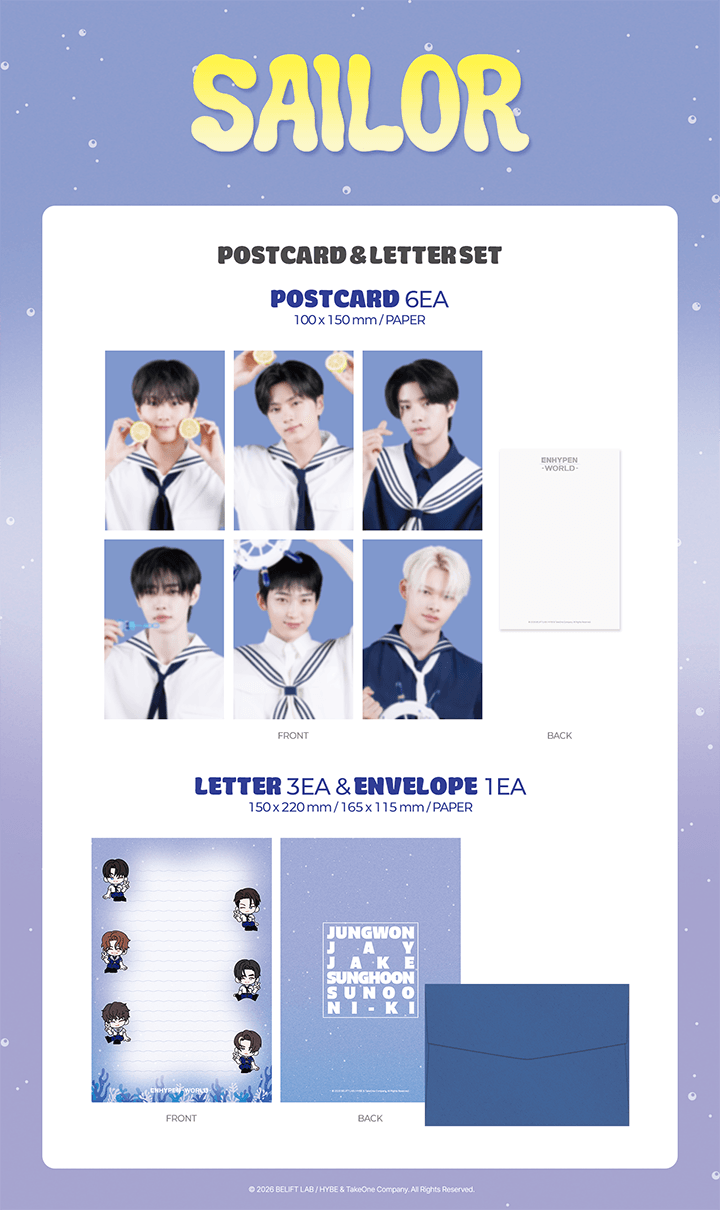 ENHYPEN - Postcard & Letter Set [ENHYPEN WORLD SAILOR Official MD] gallery image 1