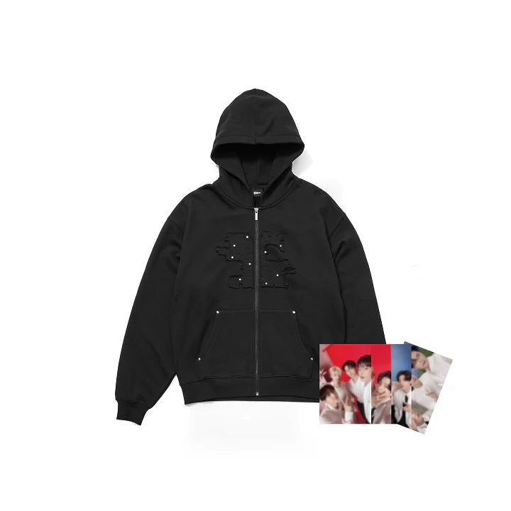 ENHYPEN Stud Zip-Up Hoodie WORLD TOUR WALK THE LINE FINAL Official MD main image