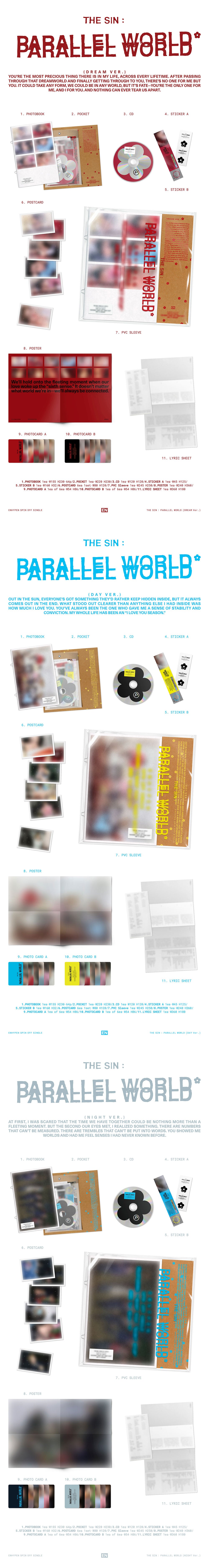 [PRE-ORDER] ENHYPEN - THE SIN : PARALLEL WORLD [1st Single Album] gallery image 1