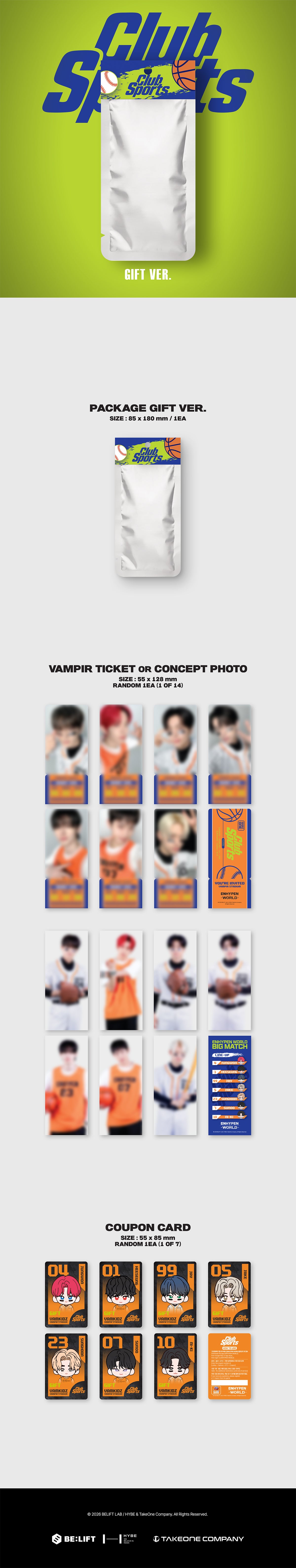 ENHYPEN - World Coupon Card Collection [CLUB SPORTS GIFT Ver.] - K