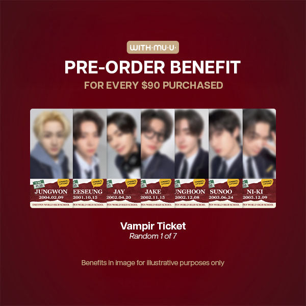 ENHYPEN World Coupon Card Collection HIGH SCHOOL - Withmuu POBs Eligible 2