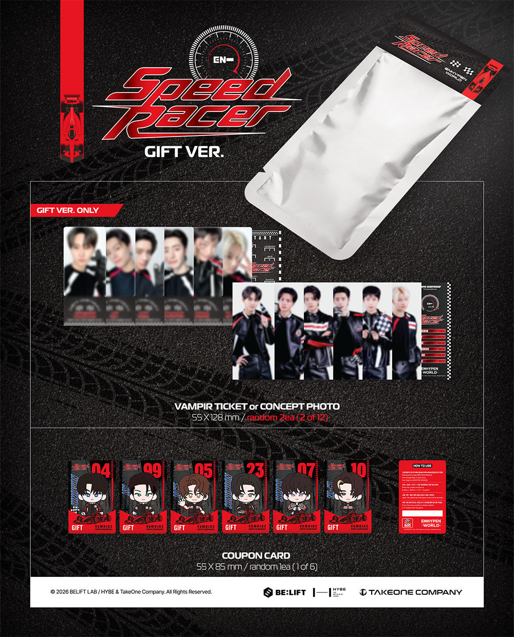 ENHYPEN - World Coupon Card Collection [SPEED RACER GIFT Ver.] - K