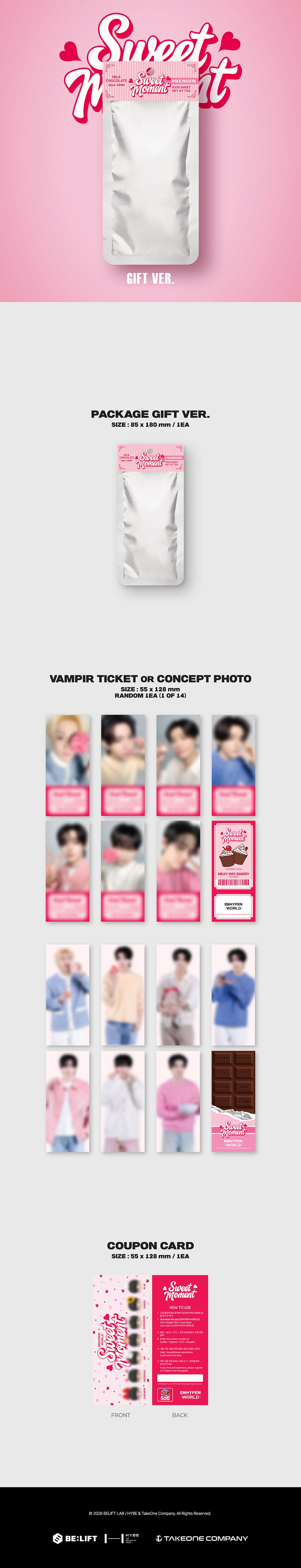 ENHYPEN - World Coupon Card Collection [SWEET MOMENT GIFT Ver