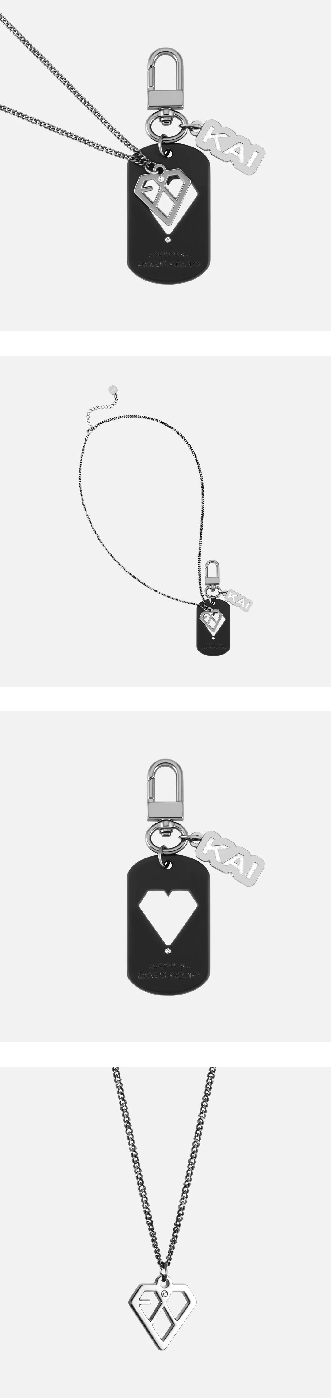 EXO KAI - Necklace & Tag Keyring [Welcome Back Set] - K PLACE