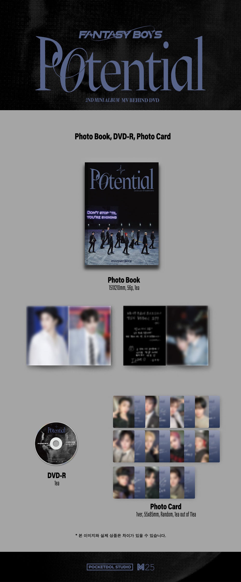 FANTASY BOYS - Potential [2nd Mini Album - MV BEHIND DVD]