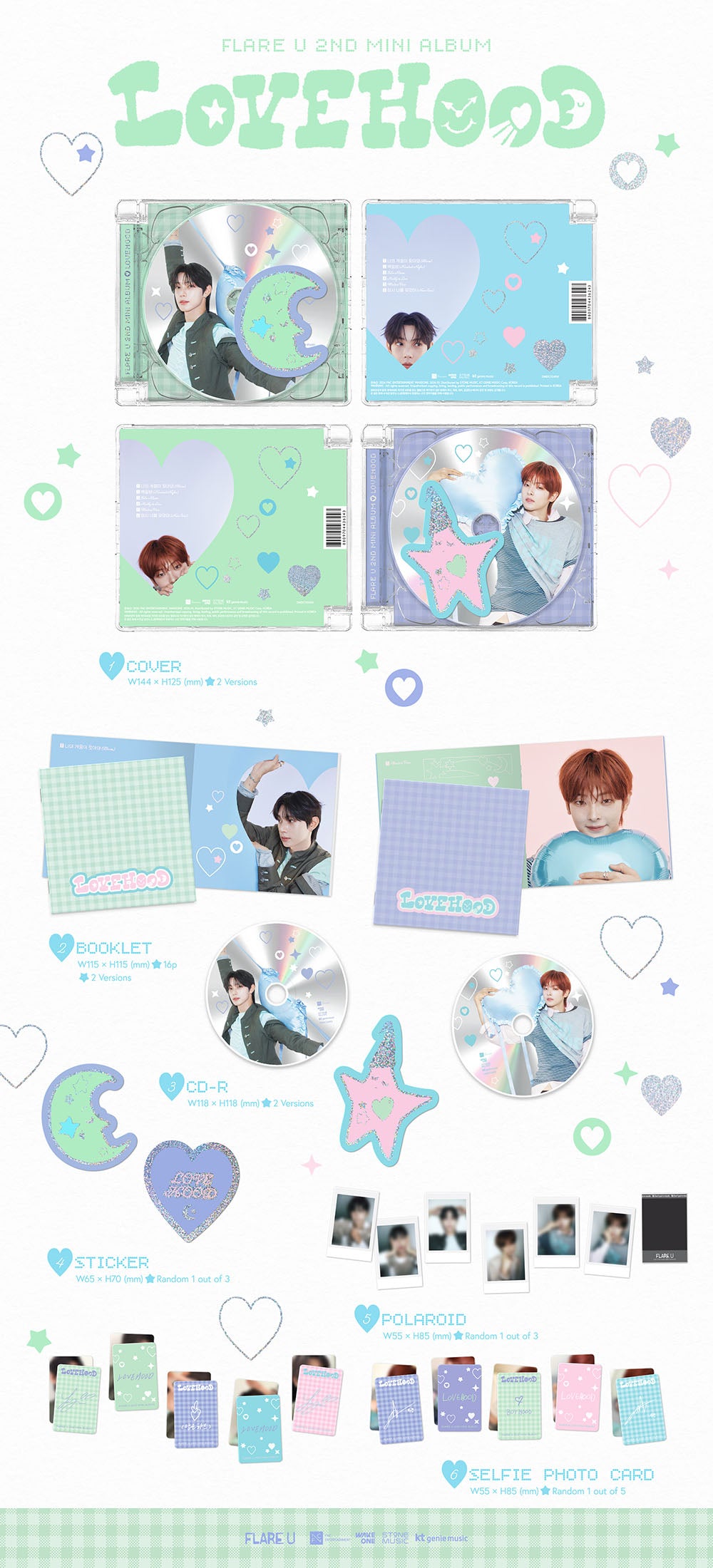 [PRE-ORDER] FLARE U - LOVEHOOD  [2nd Mini Album - JEWEL Ver.] gallery image 1