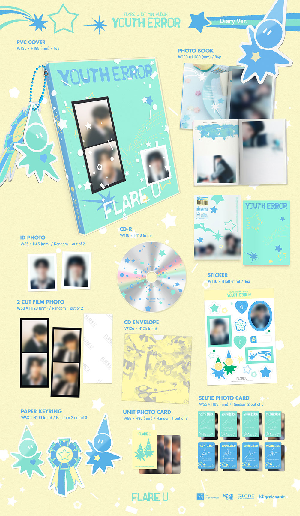 FLARE U - YOUTH ERROR [1st Mini Album - Diary Ver.]