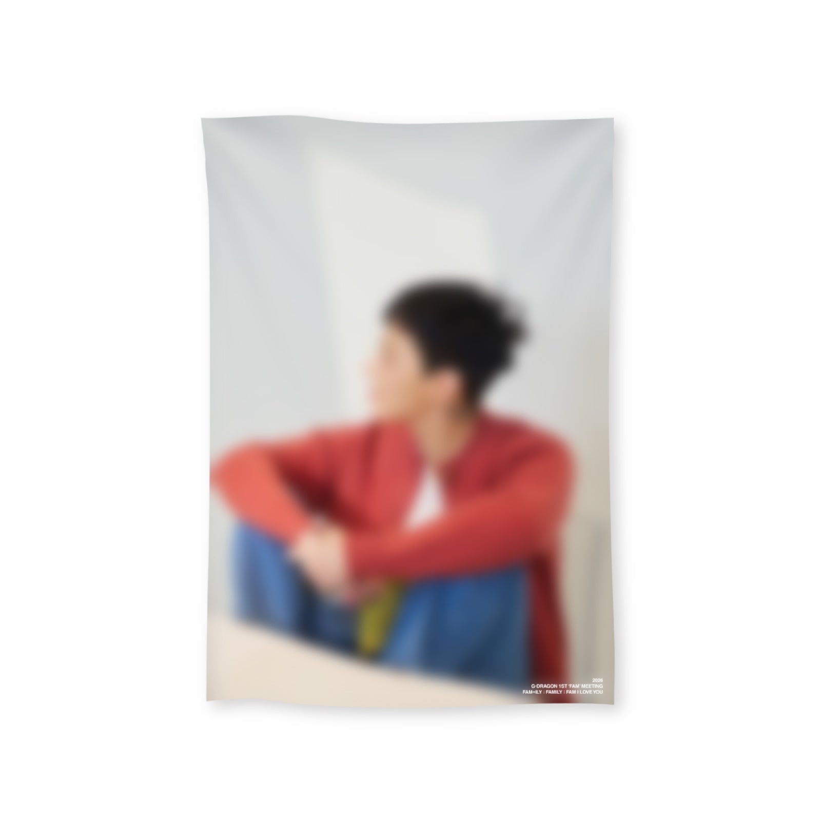 G-DRAGON Chiffon Fabric Poster 2026 FAM MEETING FAMILY FAMILY FAM I LOVE YOU Official MD - Main Image