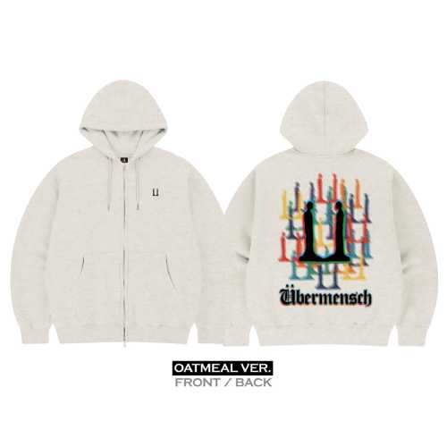 G-DRAGON Hoodie Zip up 2025 WORLD TOUR IN KOREA Official MD - OATMEAL Version