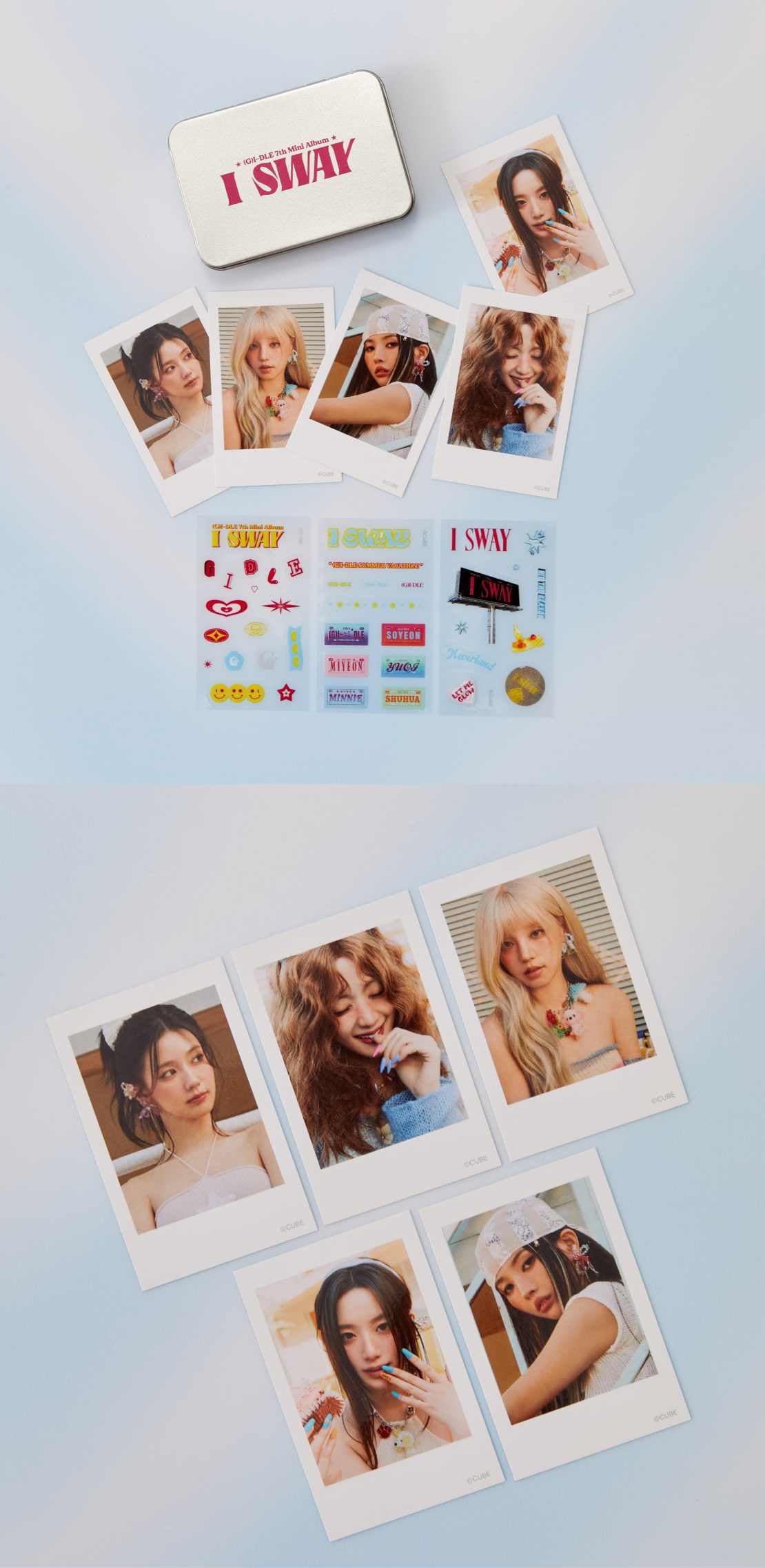 (G)I-DLE - Tin Case Polaroid Set [KLAXON POP-UP Official MD]