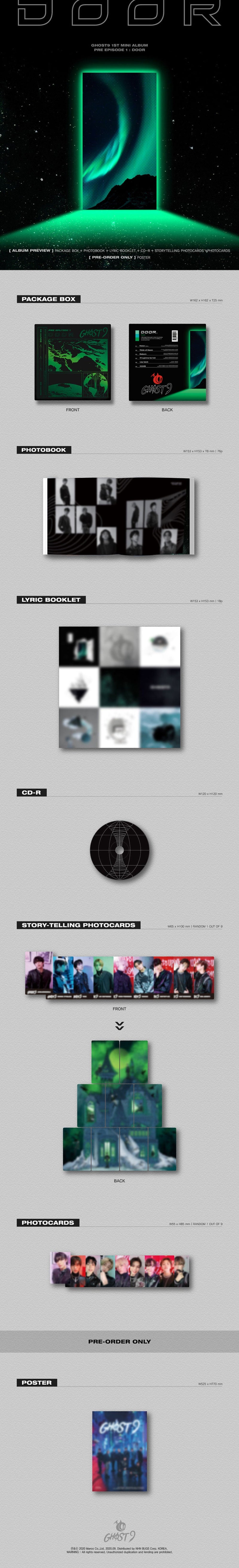 GHOST9 - PRE EPISODE 1 : DOOR [1st Mini Album]