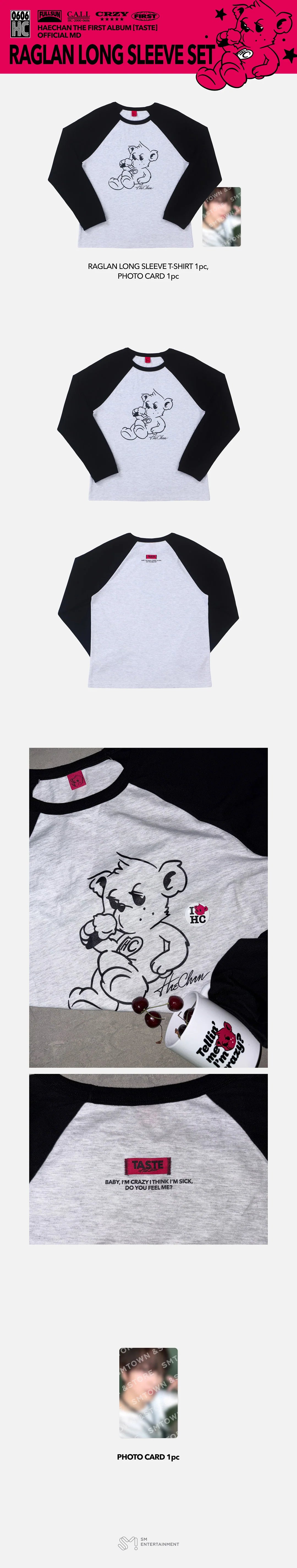 HAECHAN - Raglan Long Sleeve Set [The 1st Album 'TASTE' Official HAECHAN - Raglan Long Sleeve Set [The 1st Album 'TASTE' Official