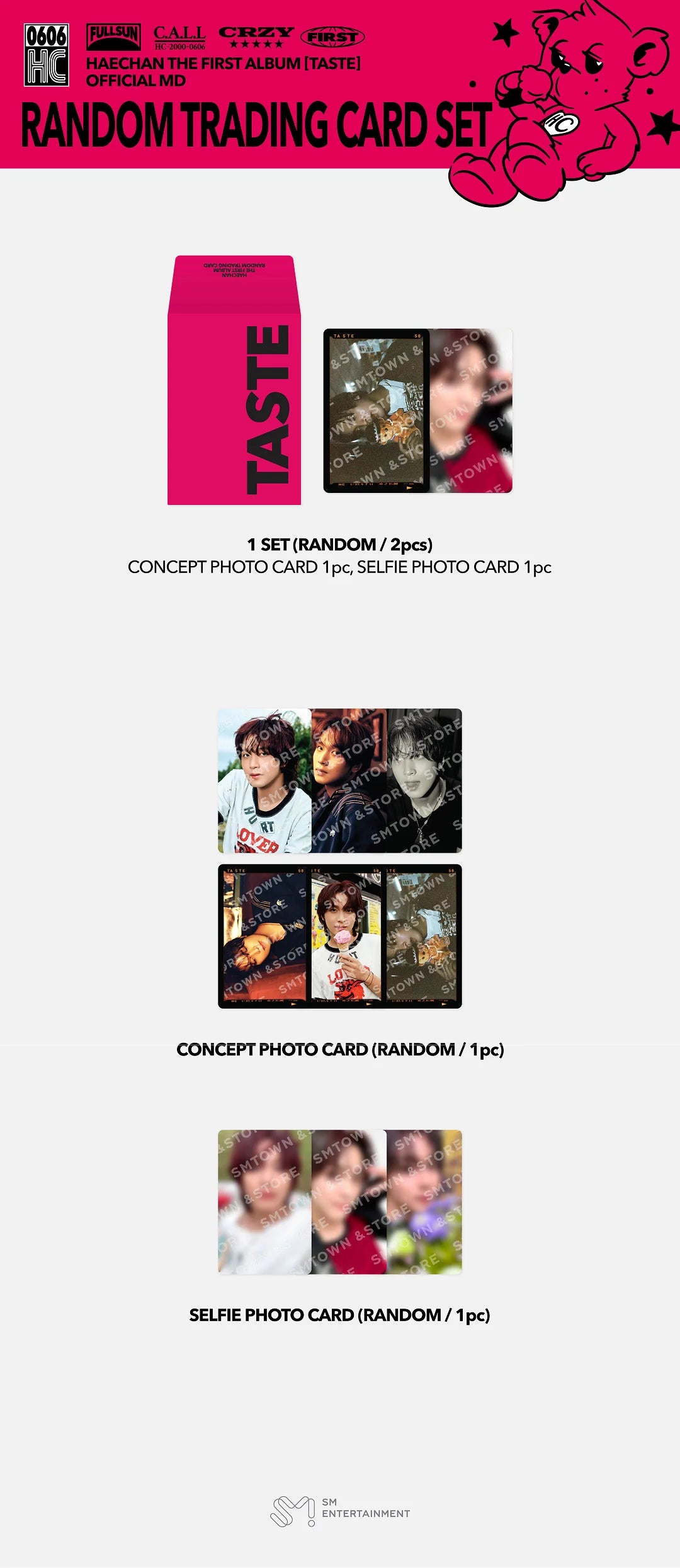 HAECHAN - Random Trading Card Set [The 1st Album 'TASTE' Official HAECHAN - Random Trading Card Set [The 1st Album 'TASTE' Official