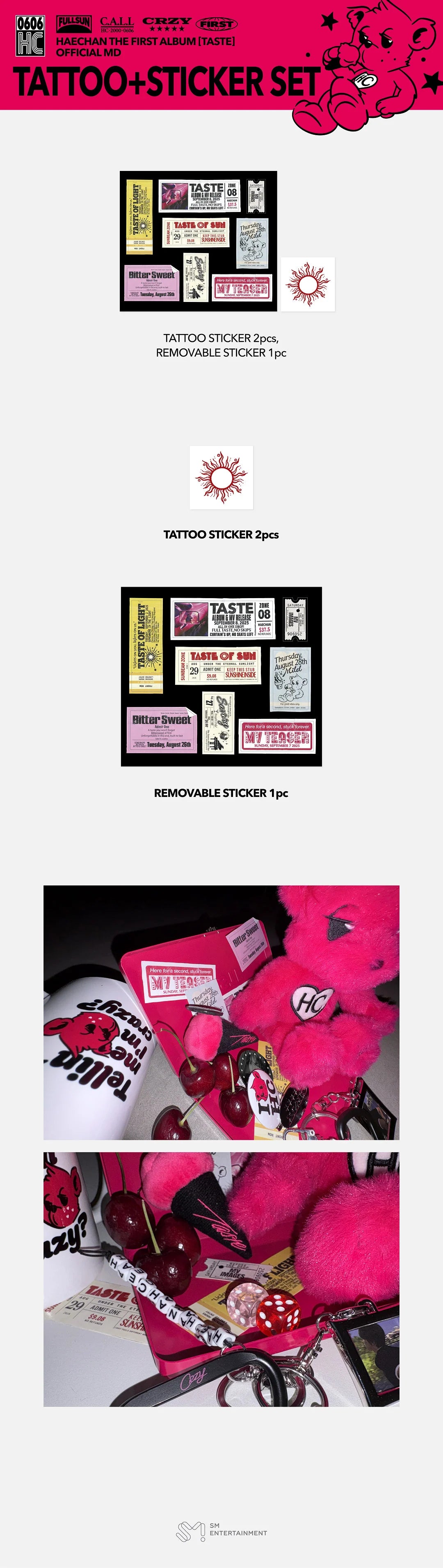 [PRE-ORDER] HAECHAN - Tattoo + Sticker Set [The 1st Album 'TASTE' Official MD]