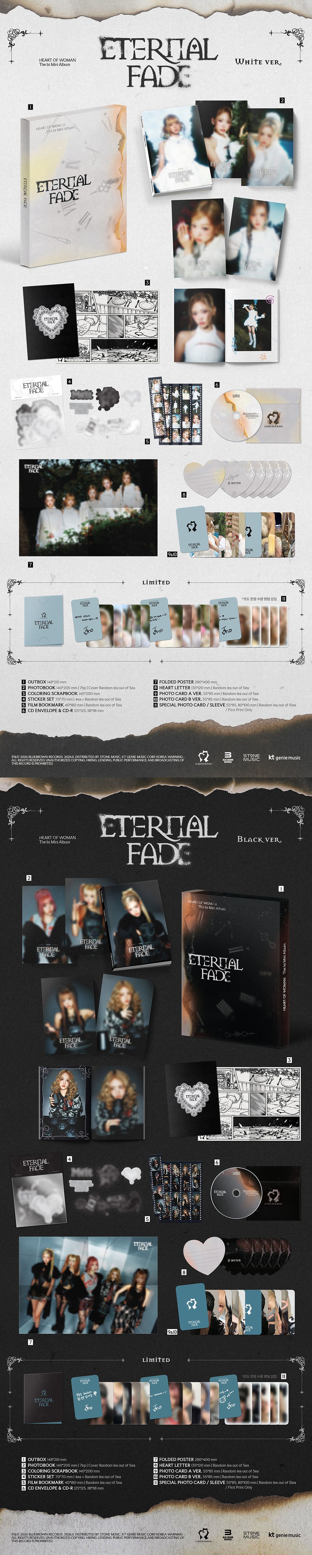 [PRE-ORDER] HEART OF WOMAN - ETERNAL FADE [1st Mini Album] gallery image 1