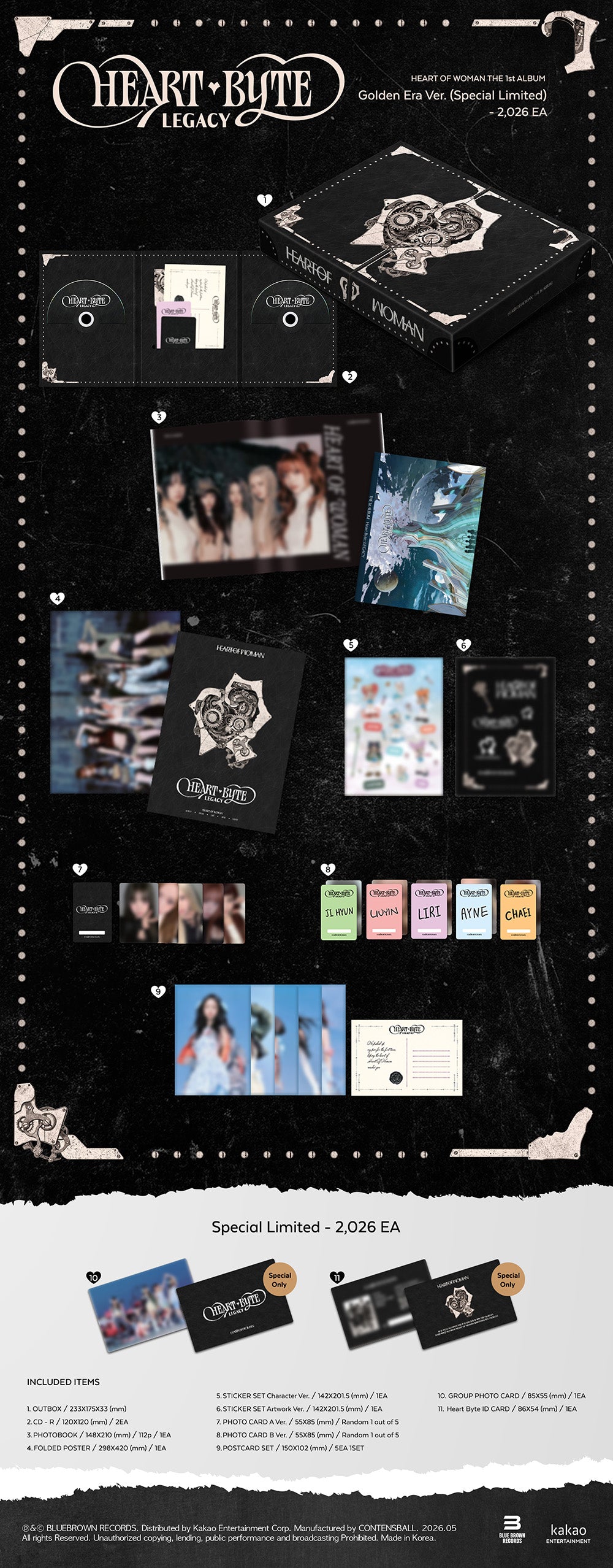 HEART OF WOMAN - Heart Byte : LEGACY [1st Album - Golden Era Special Limited Ver.]