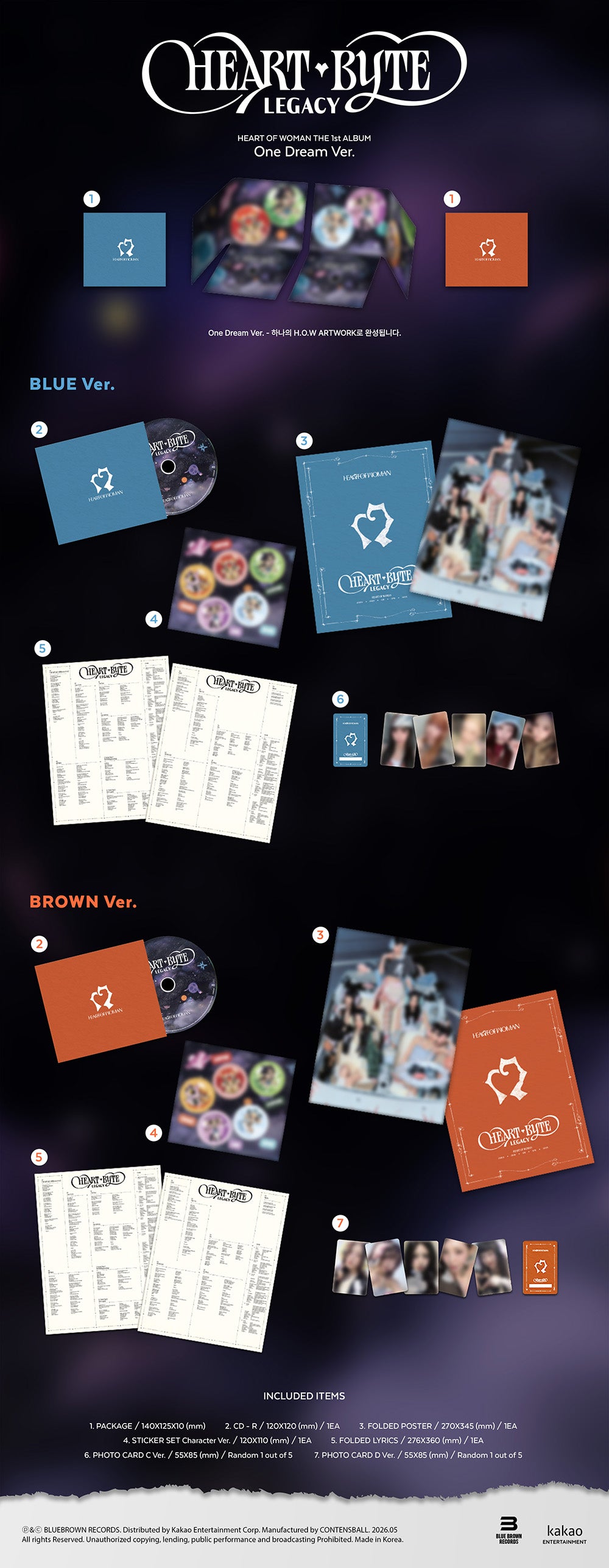 [PRE-ORDER] HEART OF WOMAN - Heart Byte : LEGACY [1st Album - One Dream Ver.]