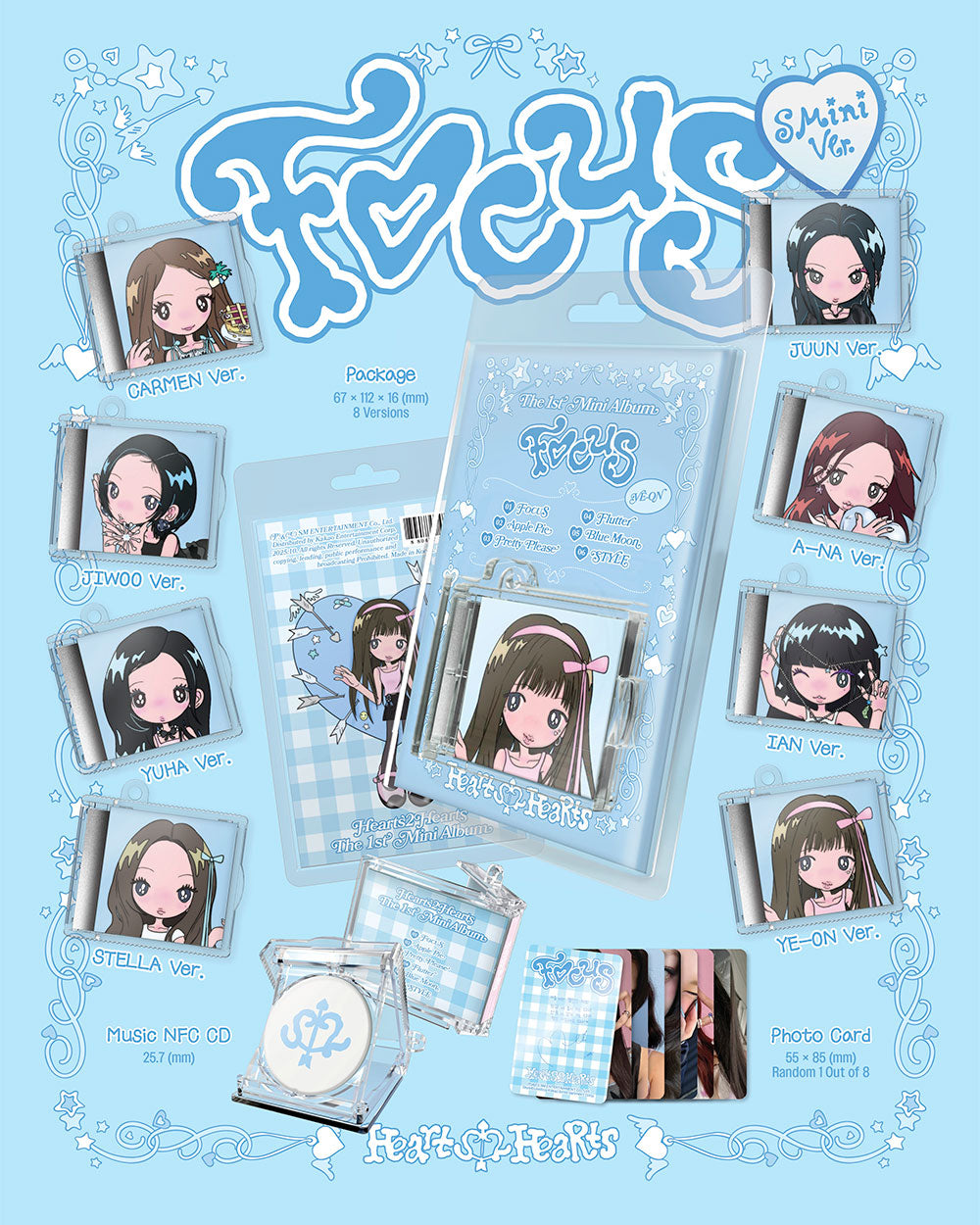 [PRE-ORDER] Hearts2Hearts - FOCUS [1st Mini Album - SMini Ver.]