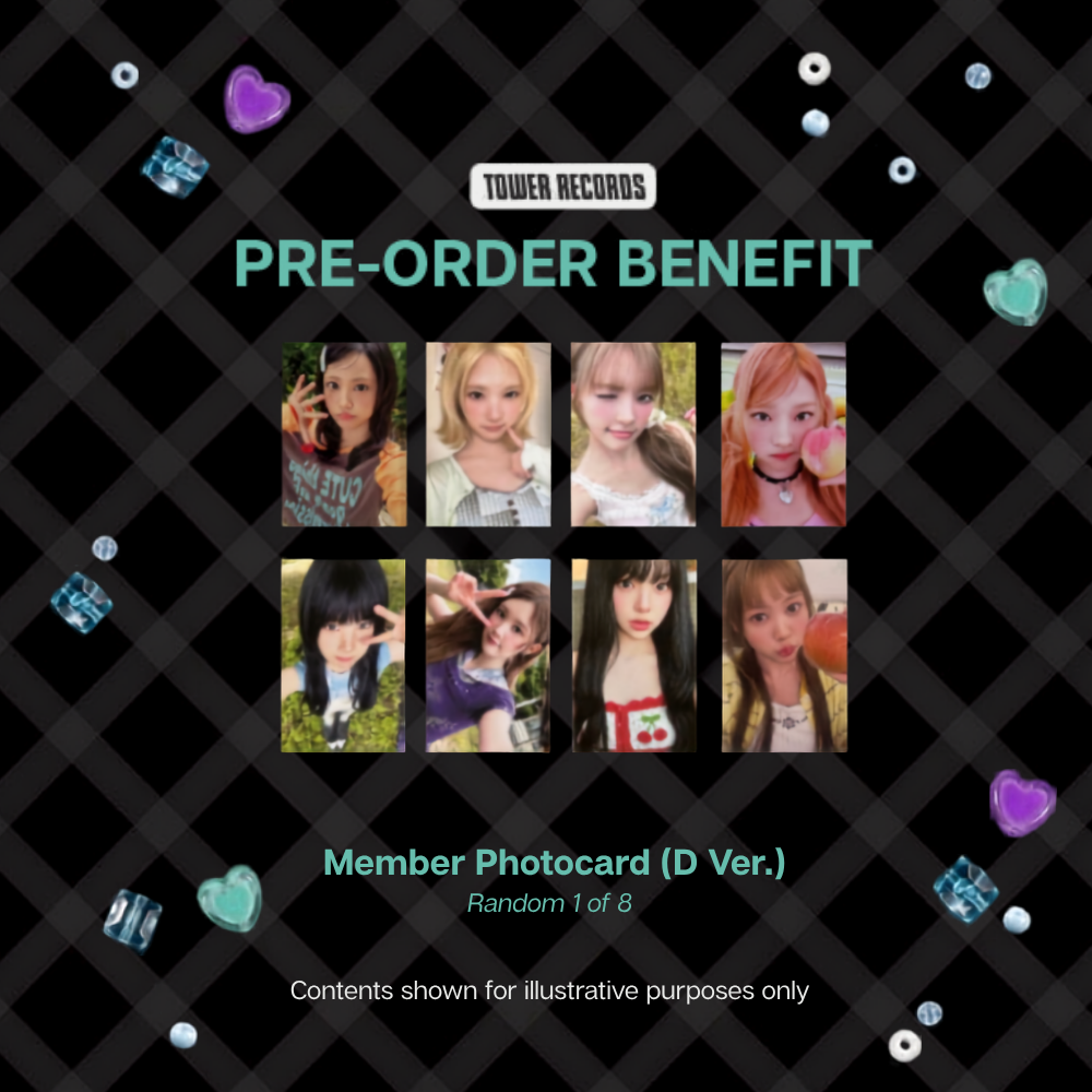 Hearts2Hearts - ICONIC HEART - 1st JP Single Album - Limited Edition D - TOWER RECORDS POBs
