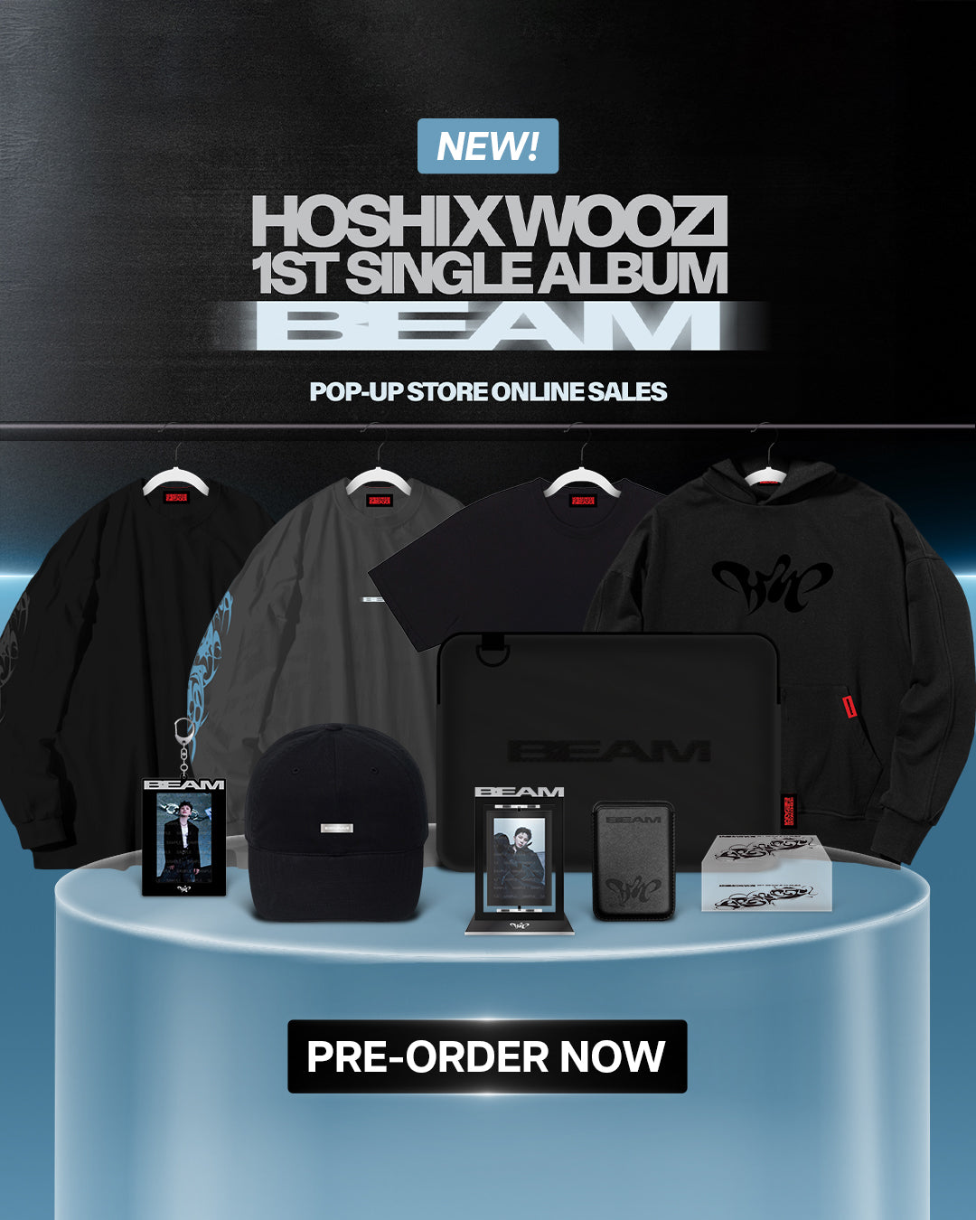 HOSHI X WOOZI 1st Single Album BEAM POP-UP MD Banner Mobile