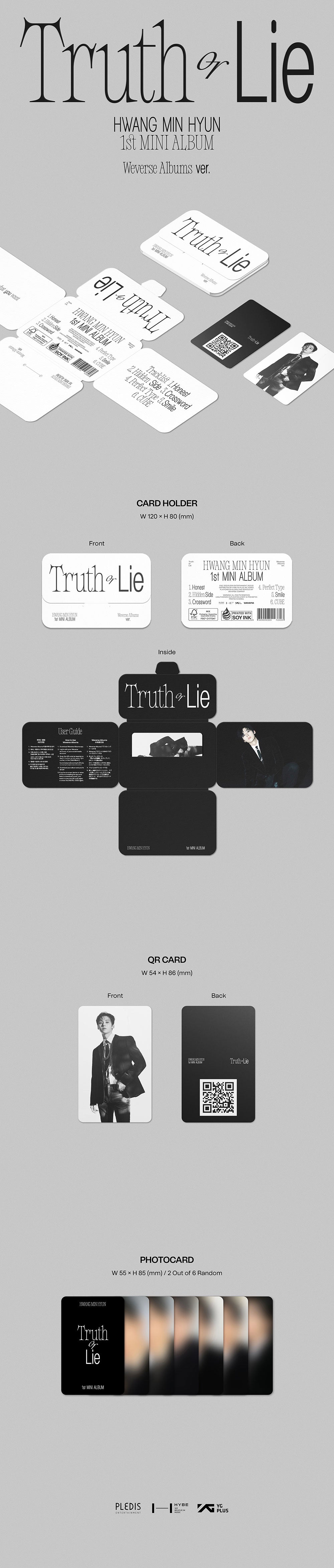 Hwang Min Hyun - Truth or Lie [1st Mini Album - Weverse Ver.]