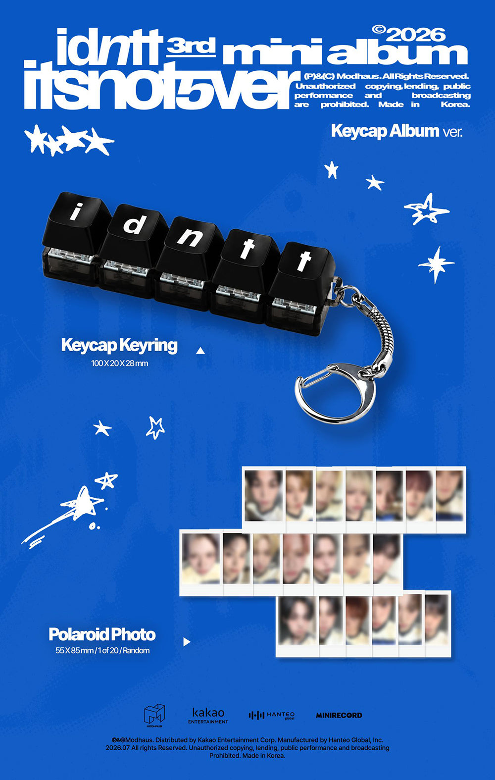 idntt itsnot5ver - itsnotover [3rd Mini Album - Keycap Album Ver.] gallery image 1
