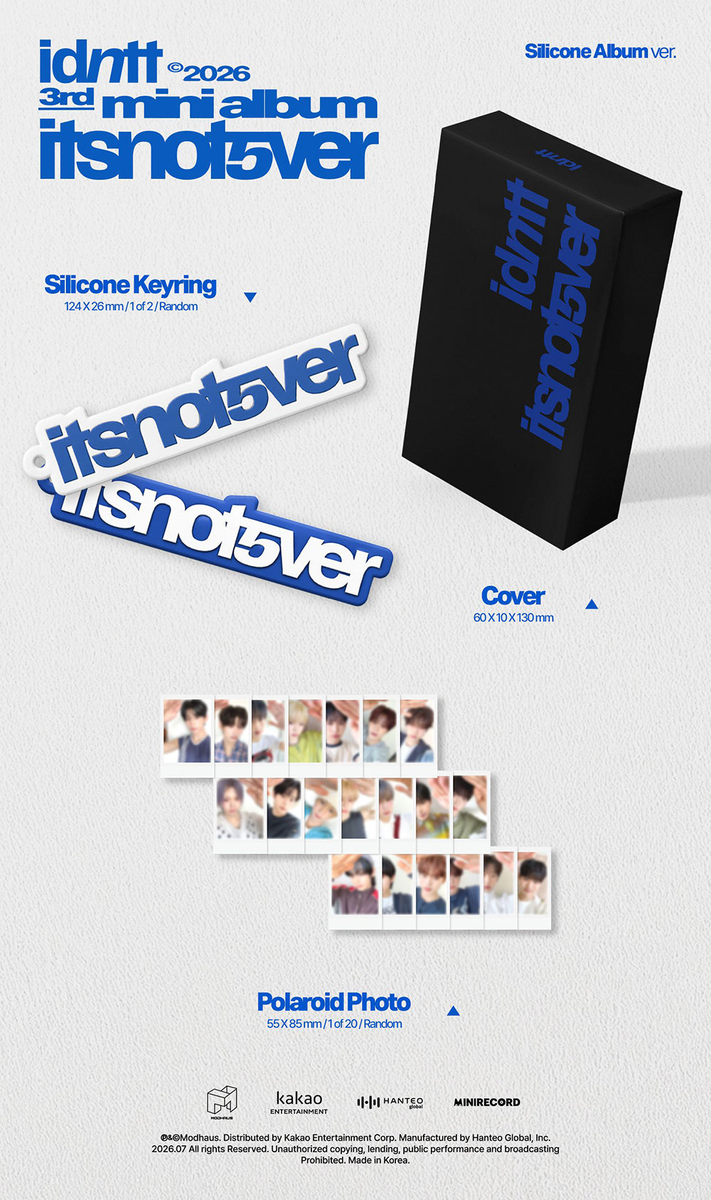 idntt itsnot5ver - itsnotover [3rd Mini Album - Silicone Album Ver.] gallery image 1