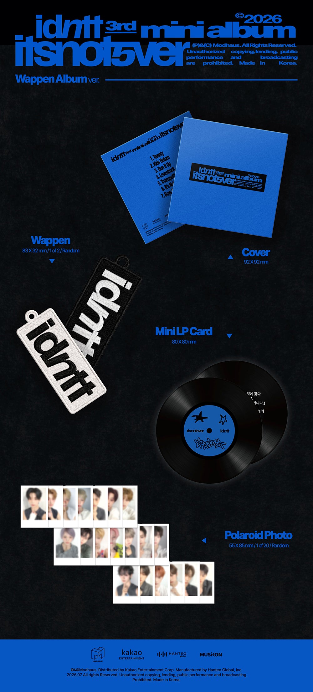 idntt itsnot5ver - itsnotover [3rd Mini Album - Wappen Album Ver.] gallery image 1
