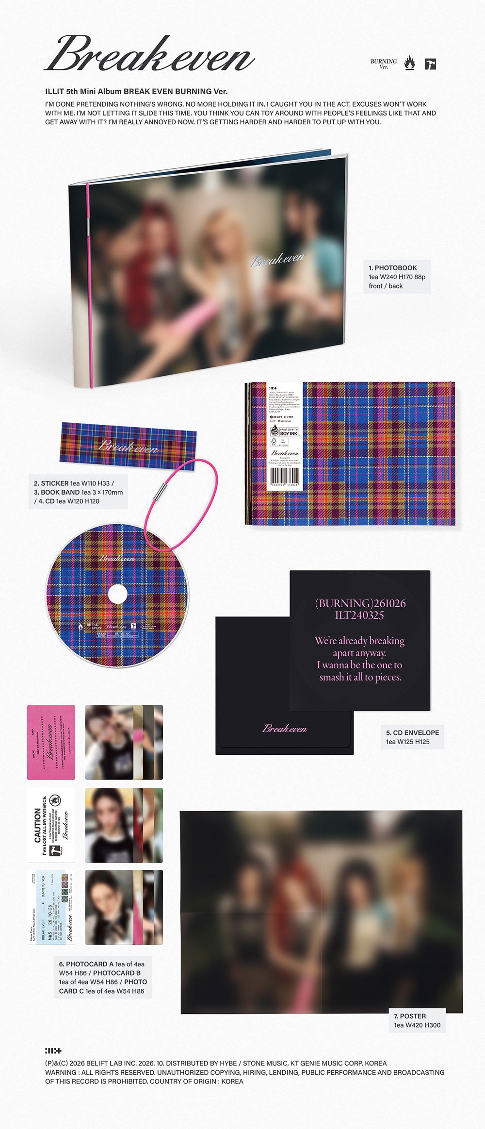 [PRE-ORDER] ILLIT - BREAK EVEN [5th Mini Album - hello82 Exclusive Ver.] gallery image 1