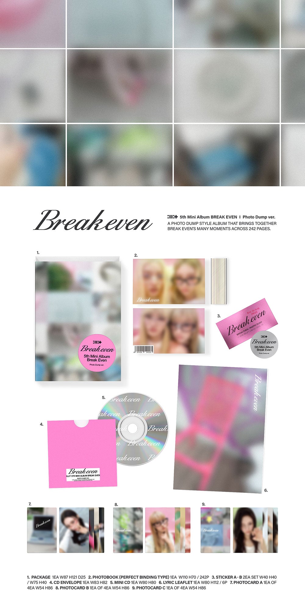 [PRE-ORDER] ILLIT - BREAK EVEN [5th Mini Album - Photo Dump Ver.] gallery image 1