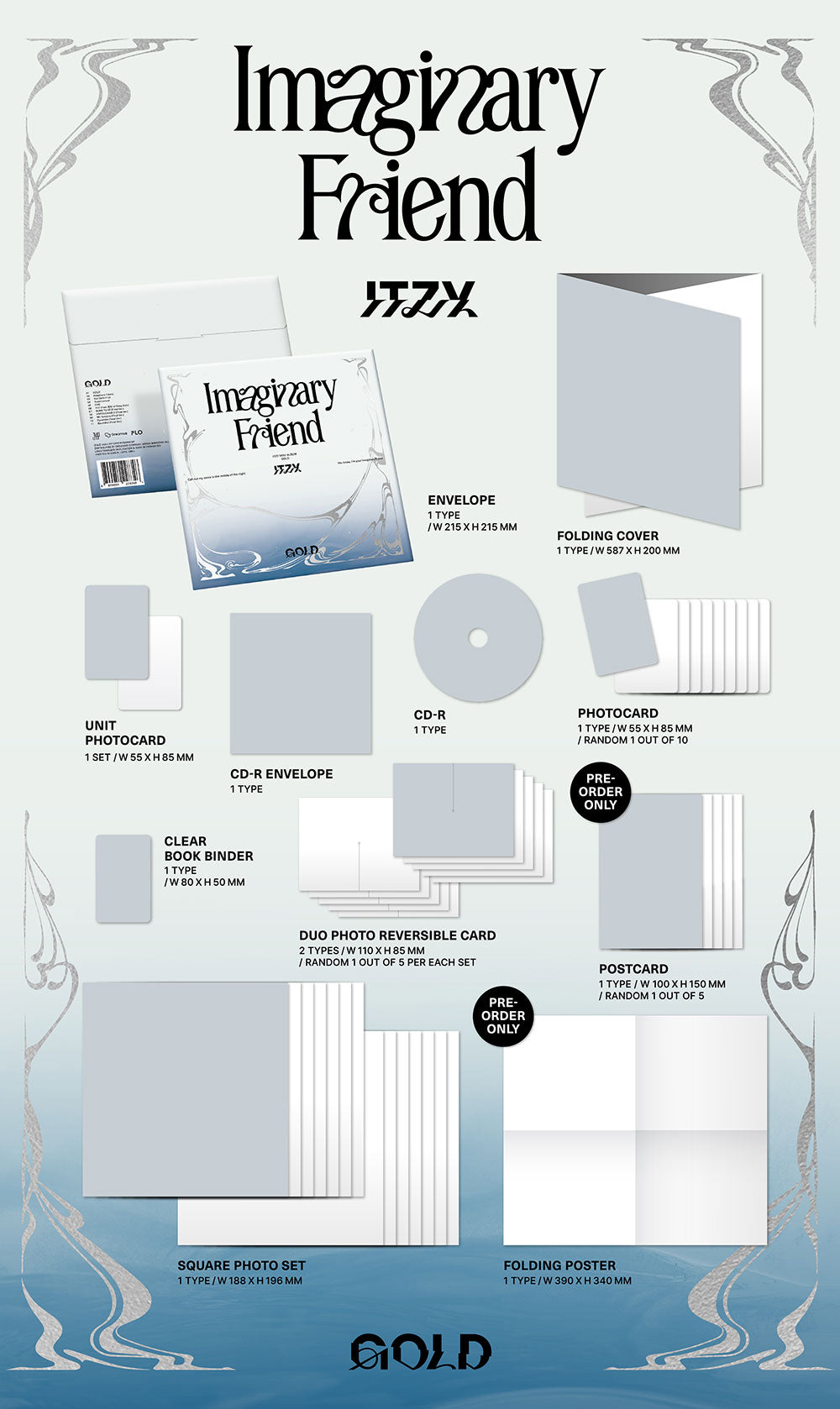 ITZY - GOLD [9th Mini Album - Special Edition Imaginary Friend Ver.]