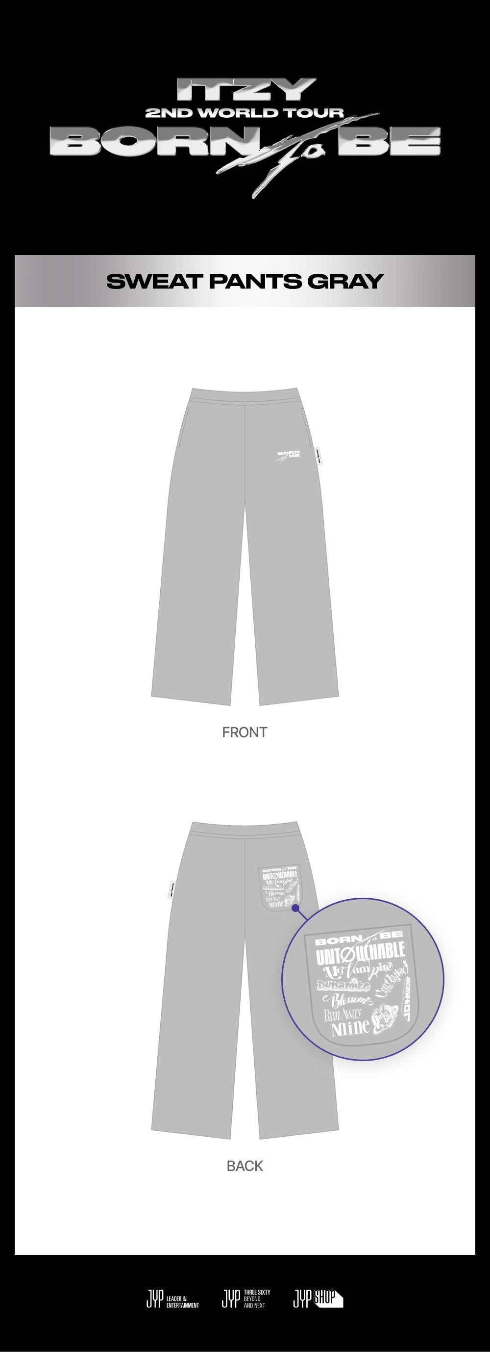 ITZY - Gray Sweat Pants [2ND WORLD TOUR 'BORN TO BE']