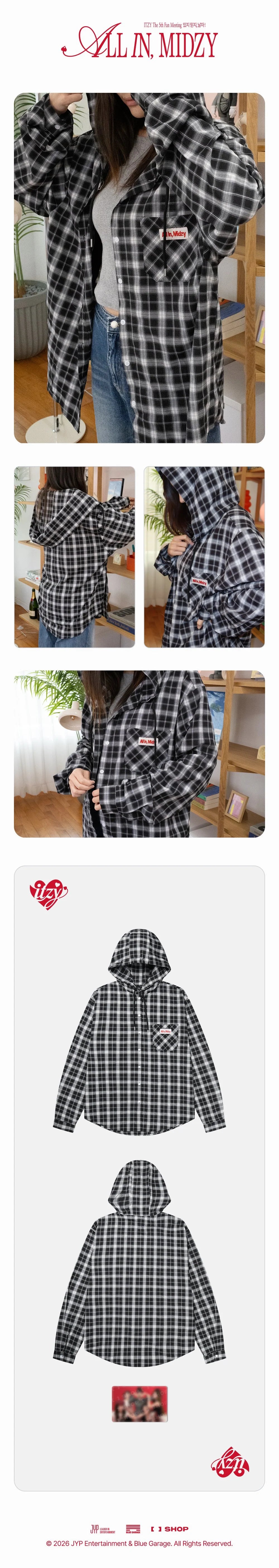 [PRE-ORDER] ITZY - Hoodie Shirt ['ALL IN, MIDZY' 5th Fan Meeting Official MD] gallery image 1