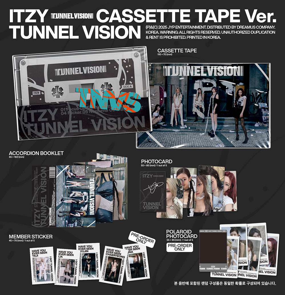 ITZY - TUNNEL VISION [11th Mini Album - Cassette Tape Ver.]