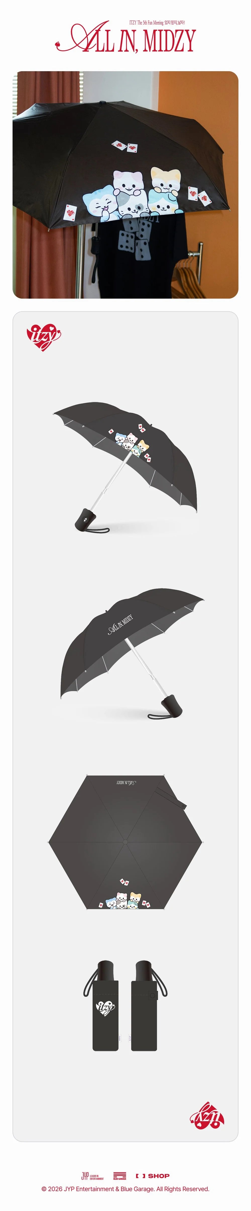 [PRE-ORDER] ITZY - TWINZY Folding Umbrella ['ALL IN, MIDZY' 5th Fan Meeting Official MD] gallery image 1