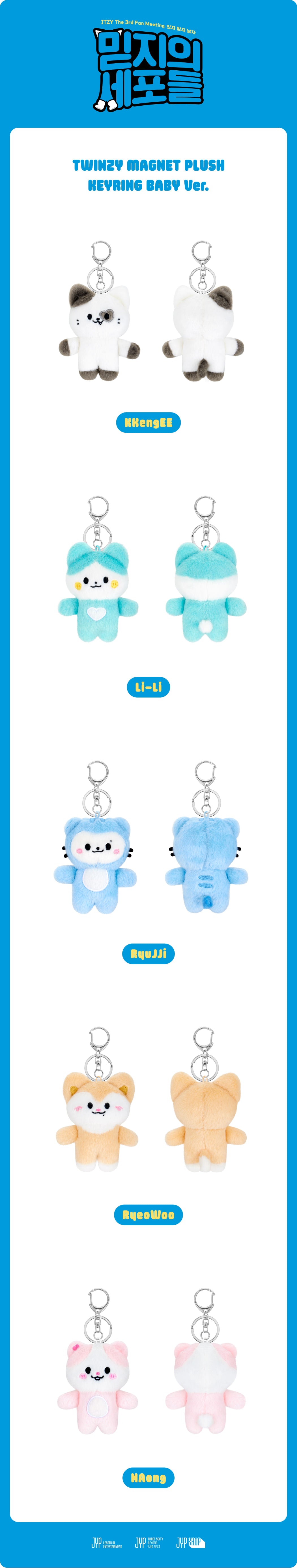 [PRE-ORDER] ITZY - TWINZY Magnet Plush Keyring Baby Ver. [The 3rd Fan Meeting 'MIDZY's Cells' POP-UP Store Official MD]