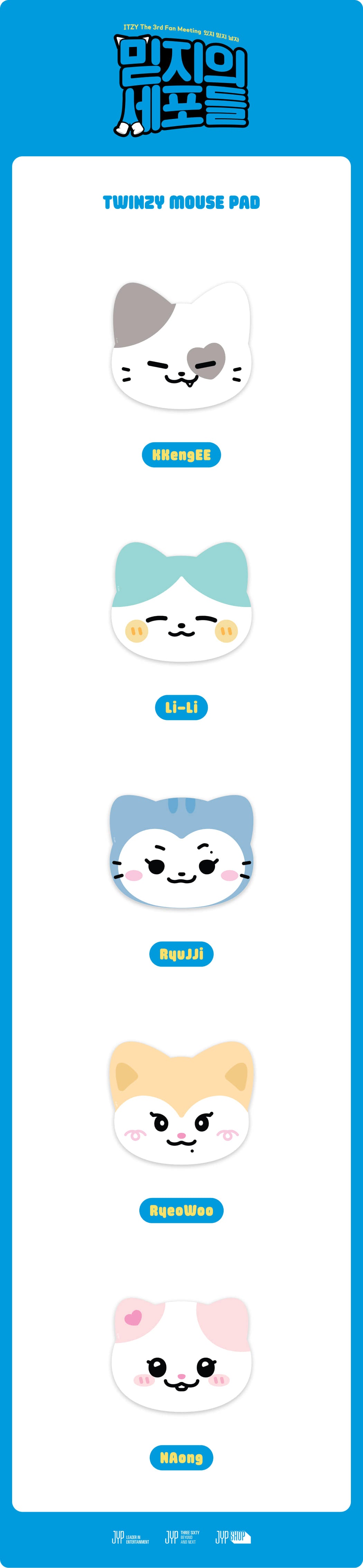 ITZY - TWINZY Mouse Pad [The 3rd Fan Meeting 'MIDZY's Cells' POP-UP Store Official MD]