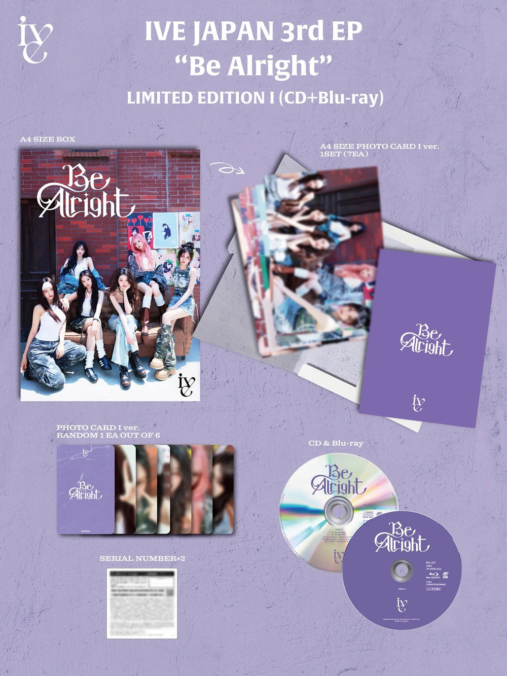 IVE - Be Alright [3rd JP EP Album - Limited Edition I] - K PLACE