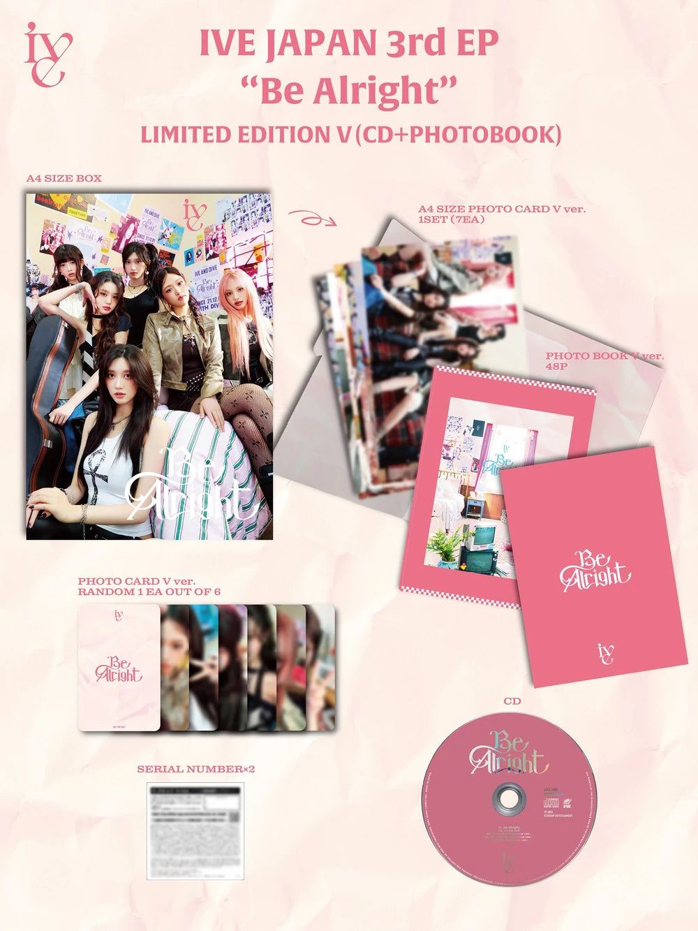 IVE アルバム IVE - Be Alright [3rd JP EP Album - Limited Edition V] - K PLACE