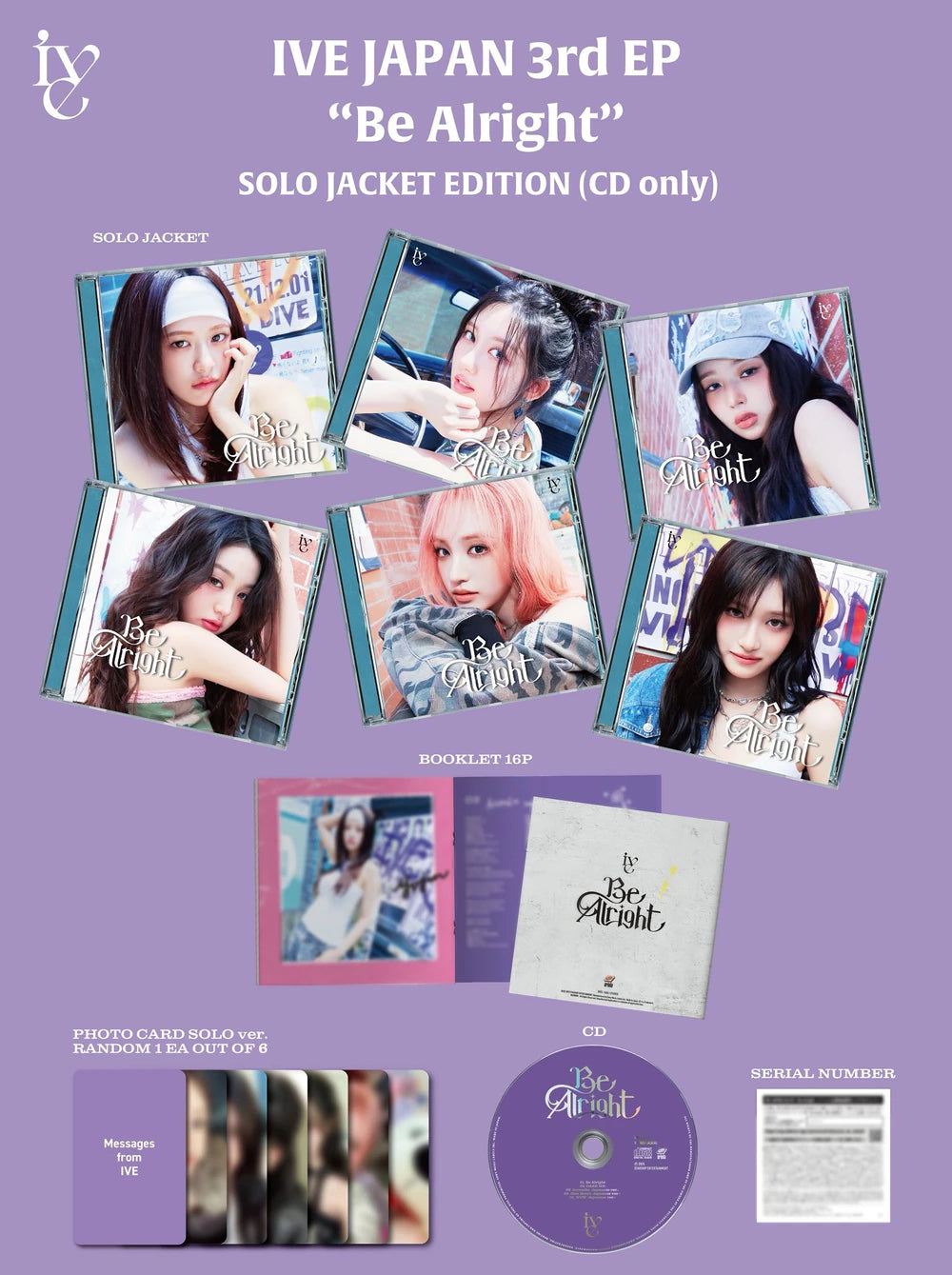 IVE - Be Alright [3rd JP EP Album - Solo Jacket Edition]