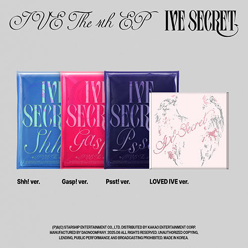  IVE SECRET 4th EP Album 4 Set Package - Packaging Preview