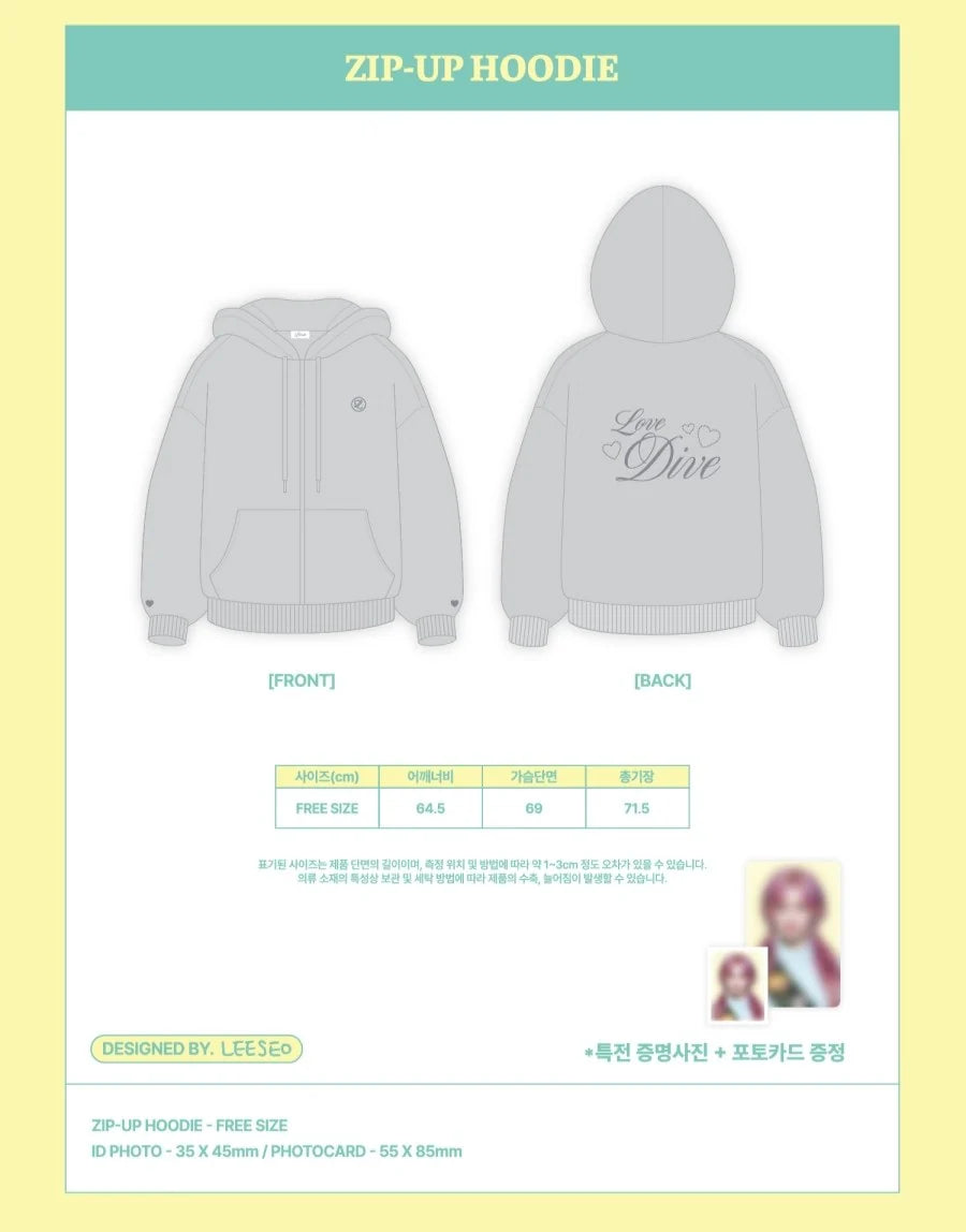 [PRE-ORDER] IVE - LEESEO Zip-Up Hoodie [2025 The 3rd Fan Concert 'IVE SCOUT' Official MD]