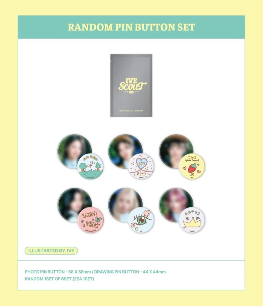 IVE - Random Pin Button Set [2025 The 3rd Fan Concert 'IVE SCOUT