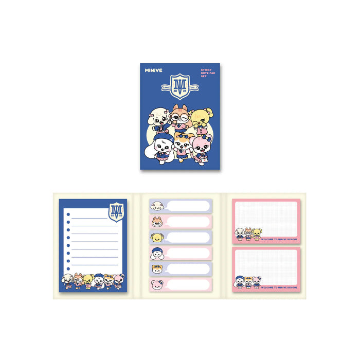 IVE Sticky Notepad Set WELCOME TO MINIVE SCHOOL X MINIVE POP-UP Official MD - main image