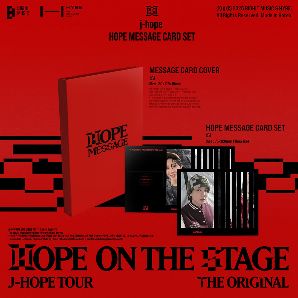 j-hope - J-HOPE TOUR 'HOPE ON THE STAGE' [HOPE Message Card Set