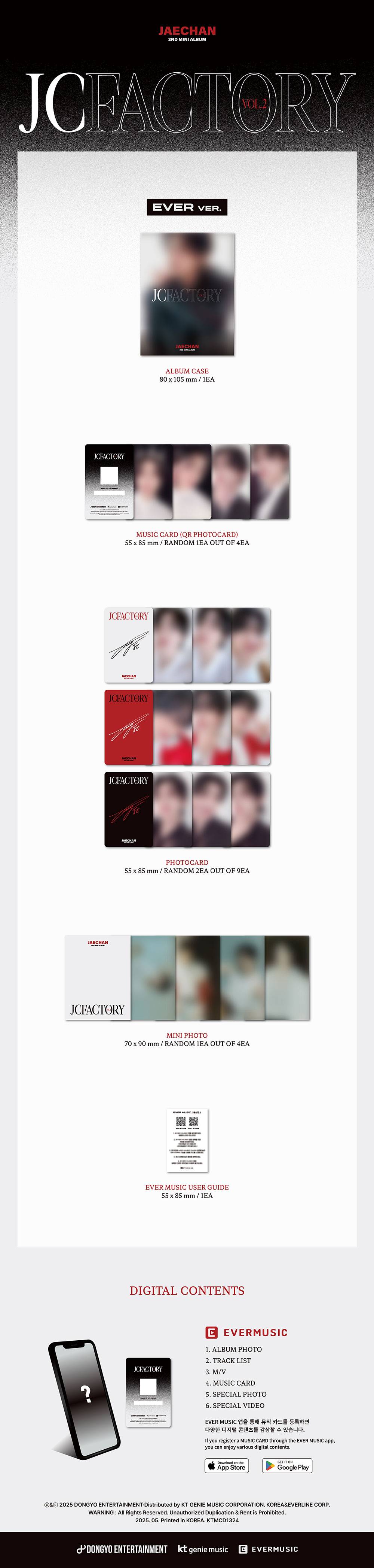 [PRE-ORDER] JAECHAN - JCFACTORY vol.2 [2nd Mini Album - EVER Ver.]