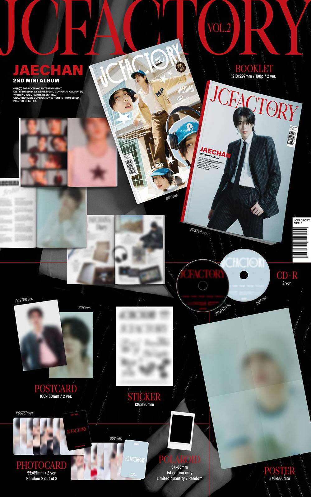 [PRE-ORDER] JAECHAN - JCFACTORY vol.2 [2nd Mini Album]
