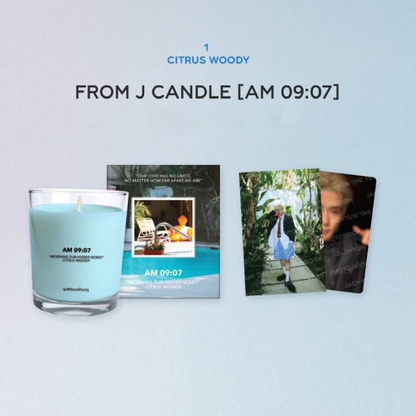JAEHYUN FROM J Candle 2025 JAEHYUN The 1st Photobook FROM J LOVE ACROSS THE MILES Official MD -AM 09:07 Version