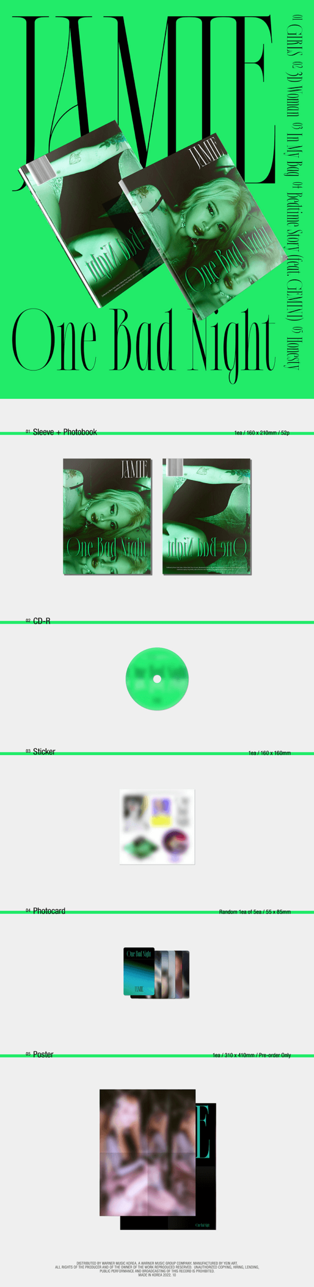 JAMIE - ONE BAD NIGHT [1st EP Album]