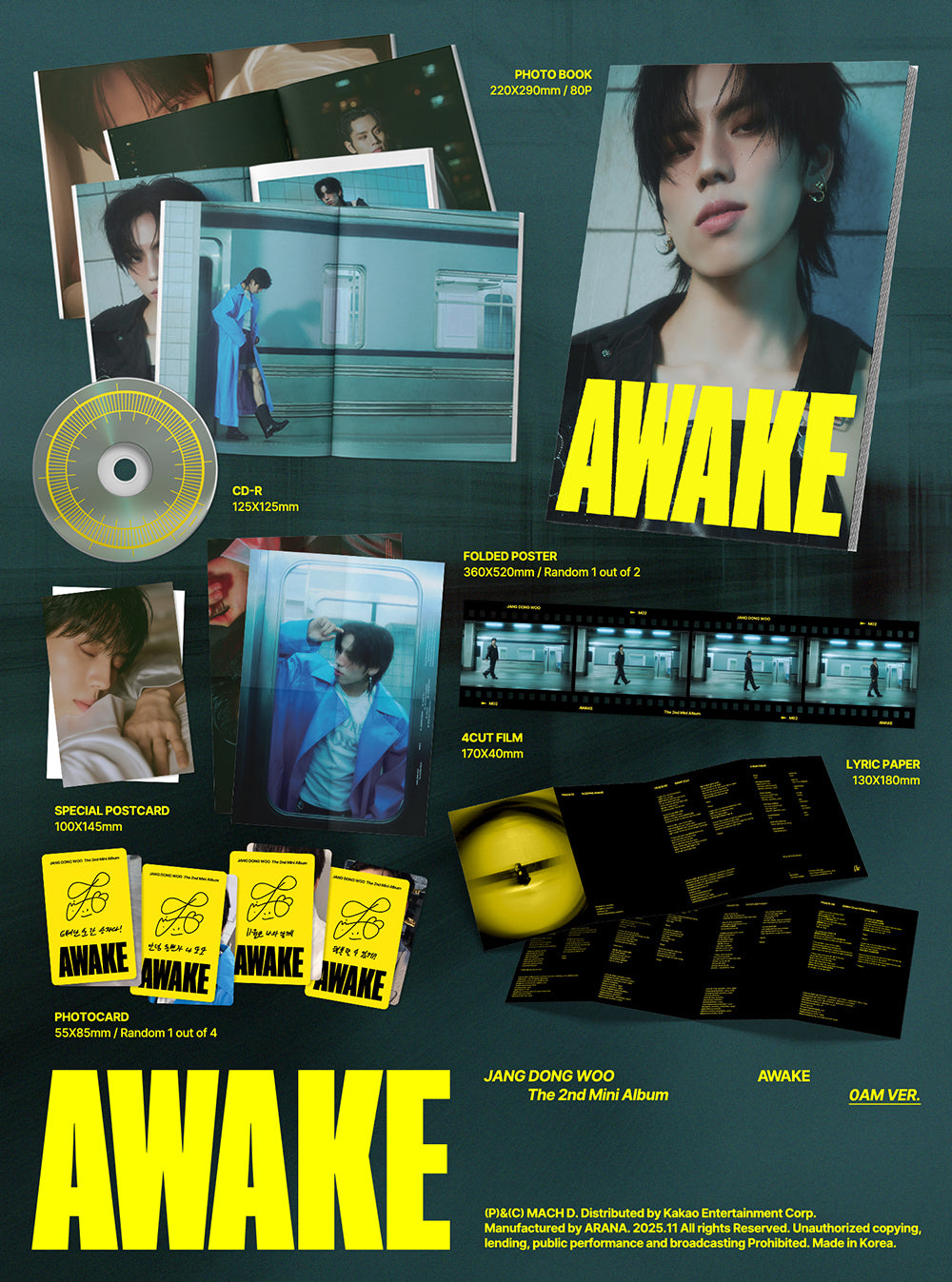 JANG DONG WOO - AWAKE [2nd Mini Album - 0AM Ver.]